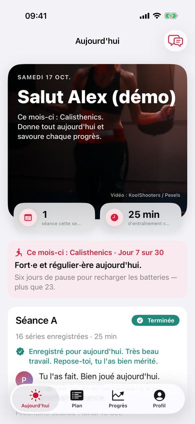 Écran Aujourd'hui de PETRA